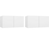 Muebles para TV colgantes 2 uds 60x30x30 cm, Mueble de Salon, Mueble TV, Mueble TV salon, Mesa de TV, Mueble tele