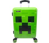 DAM Minecraft Trolley Cabina. 4 ruedas Giratorias y multidireccionales. Material policarbonato termoformado con diseño Minecraft. Incluye candado TSA de combinación.  35x21,5x54,5 Cm. Color: Verde