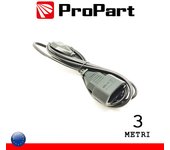 Prolongador Electrico Clavijas Macho-hembra 4mm Negro 3m Pepb08s-3-bk