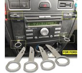 Extractor de pasadores de liberación de llave de extracción de radio y CD estéreo, 2 pares, para Ford Focus, Mondeo, C-Max, Fiesta, Transit, herramientas de instalación y extracción de automóviles.