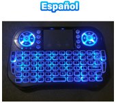 Wireless Bluetooth Mini Keyboard 2.4G Dual Mode Backlit English Russian French Spanish Portugal for Android TV Box PC Projector