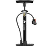 Bike Pump with Gauge Multi-functional Inflator for Bicycles and Cars 160PSI with High-Pressure Gauge and 3-in-1 Nozzle Air Pump