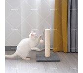 Rascador para gatos, rascador con bolas de peluche y hierba gatera, rascador de cartón para montar en la pared, juguete para gatos para proteger muebles, color blanco