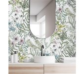 Muestra DIN A4 de Papel pintado vinílico ecológico lavable flores y plantas hojas silvestres - Marseille 679379 de GAULAN