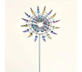 Enchanting Metal Windmill Spinner: Kinetic Garden Art for Magical Courtyard Decor