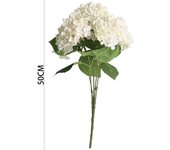 Poenia Arte Floral - Ramo Hortensia Artificial - Decoración Floral Realista - 50cm - Pack de 2