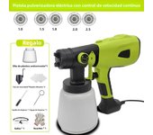 800ml Paint Sprayer High Power Electric Spray Gun with Adjustable Spray Width Knob for Furniture Home Interior House Painting