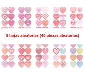 Creativity Red Heart Stickers Baking Packaging Sticker Envelope Seals Love Decorative Stickers Reward Label Gift Toys DIY PVC La