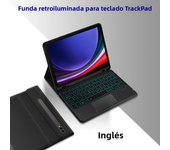 AJIUYU Keyboard Case For Samsung Galaxy Tab S9 11 inch S9+ 12.4" Tablet 2023 Smart Cover Backlit TrackPad Touchpad keyboards