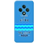 Tumundosmartphone Funda Silicona Líquida Azul para Oppo Reno 12F 4G / 12 F 5G diseño Agua Dibujos