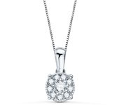 Inmaculada Romero Gargantilla Oro Blanco 18k Mujer 42cm Colgante 6.5mm 10 Diamantes 0.018ct