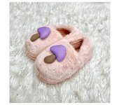 Nuevos zapatos de algodón para niños en invierno, otoño e invierno, suelas gruesas, lindas parejas de hongos, zapatos de algodón peludos para el hogar engrosados para padres e hijos