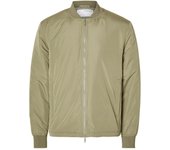 Chaqueta bomber Selected  Danny beige con cremallera  hombre