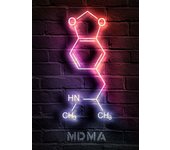 Modern Chemistry Neon Molecules Sign Psilocybin Xanax Thc Posters Canvas Painting Wall Art Picture Home Living Room Decor No LED