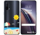 Funda Silicona Transparente para OnePlus Nord CE 5G diseño Playa Dibujos