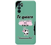 Funda Silicona Líquida Verde para Oppo A16 / A16s diseño Vaca Dibujos