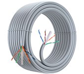 Aiten data cable de red latiguillo cat.6 utp awg23 - longitud 100m - color gris