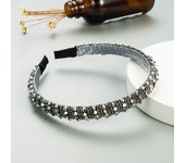 Korean Version Of Fashionable Handmade Woven Beaded Crystal Headband For Women's Minimalist Hair Accessories
