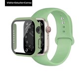 Glass+Case+Strap for Apple Watch Band 45mm 44mm 41mm 40mm 38mm 42mm Screen Protectors for Apple IWatch Series 9 8 7 6 SE 5 3 4