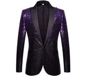 Men's 2024 Gradual Sequin Suit Jacket Handsome Fashion Costume for Annual Show Singer Stage Top De Luxe