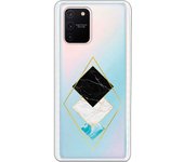 Funda compatible con Samsung Galaxy A91 - S10 Lite - Rombos Marmol Dorado