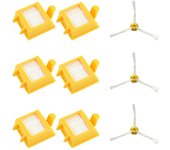 MIRTUX Kit para Roomba serie 700: 6 filtros y 3 cepillos laterales