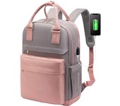 Mini mochila para mujer elegante mochila impermeable con puerto USB, bookbag lindo para viajes universitarios ssito