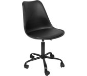 Silla de Escritorio PP para Oficina Estudio Comedor Ergonómica con Ruedas Altura Ajustable Sin Reposabrazos