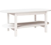 vidaXL Mesa de centro de madera maciza de pino 110x55x45 cm Natural, Blanco, Gris Mesita de Salón o Comedor o Auxiliar Mesa de Café Meuble Salón
