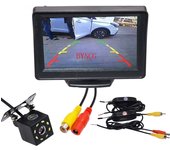 BYNCG Car Parking System Kit 4.3" TFT LCD Color Rearview Display Monitor Waterproof Reversing Backup Wireless Rear View Camera