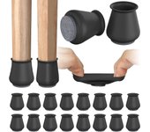 16pcs Chair Leg Floor Protectors, Silicone Covers To Protect Floors Felt Bottom Furniture Non Slip Protector Pads Caps