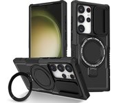 Heavy-duty Armored 2-in-1 Fall-proof Case for Samsung S24 S23 S22 S21 Plus Ultra S20FE Note20 Magnetic Stand Phone Case