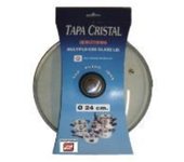Tapa cristal inox con valvula 28 cm ref. 19007