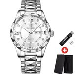 BINBOND Man Wristwatch Top Brand Luxury Waterproof Luminous Date Week Men Watches Stainless Steel Quartz Men's Watch Male reloj