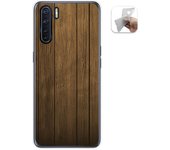 Tumundosmartphone Funda Gel Tpu para Oppo A91 diseño Madera Dibujos