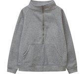 2023 Autumn/Winter European and American Cross Border Women's Wear New Half Zipper Short Stand Up Collar Plush Solid Color Sweat