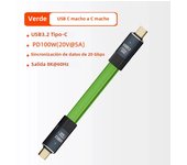 NNBILI USB 3.2 10Gbps Portable Cable PD100W Fast Charging 8K Screen Casting Type-C Fullfeatured Data Cable For iPhone 15 Samsung