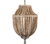 Lámpara Colgante Adda Home Cadena De Bolas Natural 45x45x71 Cm