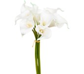 Atmosphera Ramo de 8 Arums Blancos H36 - Flores Artificiales Realistas para Decoración de Interiores