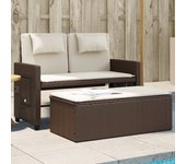 vidaXL Sillón reclinable de jardín con cojines ratán sintético marrón