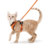 ATUBAN Cat Harness and Leash Set Stylish Escape Proof Cat Vest Harness Adjustable Breathable Pet Harness with Reflective Trim