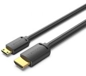 Cable HDMI 4K Vention AGHBH/ HDMI Macho - Mini HDMI Macho/ 2m/ Negro