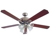 Bastilipo - Salou 132cm Ventilador de Techo Salou para 3 Tulipas, E27, 60 watts, Gris Satinado, 132 x 47 cm