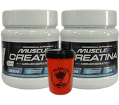 Pack 2 x Creapure Creatina Monohidrato + Shaker - MuscleFit│300g