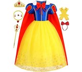 Vestidos de princesa Blancanieves para niñas, disfraz de princesa Blancanieves, Halloween, Navidad, fiesta, cosplay, 3-10 años