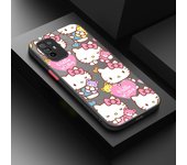 Cartoon Anime Cat Hello Kitty For OPPO A55 A54S A53S A52 A33 A32 A31 A16S A16K A15S A11S A9 A5 Frosted Translucent Phone Case