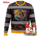 Fairy Tail Chibi XMAS Ugly Christmas Sweater Christmas Sweater Gift Santa Claus Pullover Kids 3D Sweatshirt And Top Autumn Winte