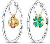 Hot Sale Fashion 925 Silver Earrings Sunflower Flower Four-Leaf Clover Island Spring Series Earrings Ladies Exquisite Birthday