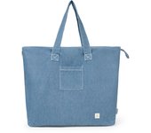 TEXTURA Bolsa grande tejido chambray Cubacham color azul oscuro