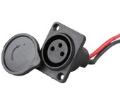 XLR Cannon enchufe de carga de 3 pines para patinete eléctrico, piezas de repuesto de puerto de entrada